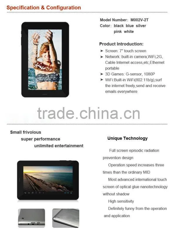 High Quality Hot Sell Tablet Pc Sim Card Reader With 2G Phone Call,Two Cameras