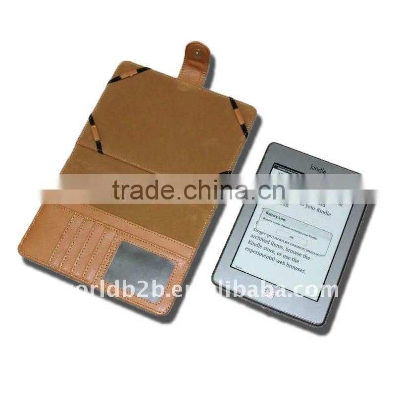 PU Leather Booklet Case for Kindle Touch,with Card Slot