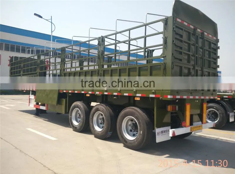 Warehouse gate transport semi trailer truck trailer shengshun auto side wall semi trailer