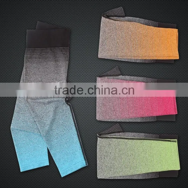 Women bady shaper pants,female slimming sport short pants, The gradient color pants WA22