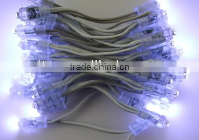 GREEN color led 12mm node,through-hole type,injection made,IP65 rated;DC5V input;0.1W;50pcs a string
