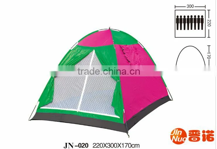 10 person single layer 8.5mm Fiberglass Pole Travel tent