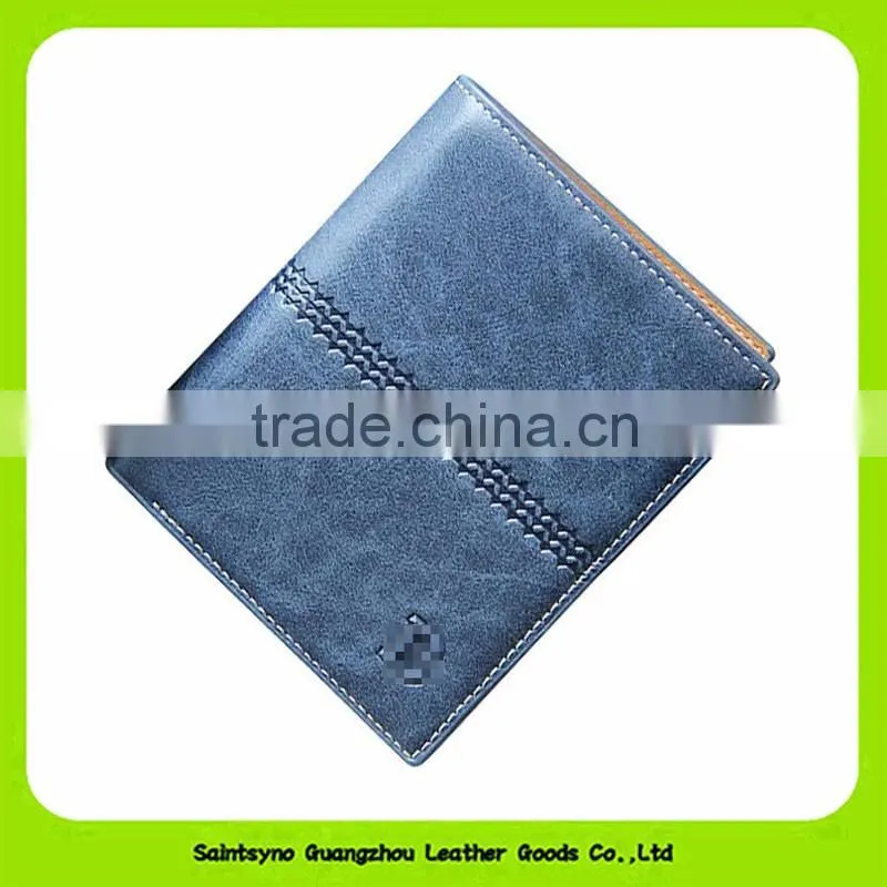 16917 Geometrical designer security leather wallets for men personalized