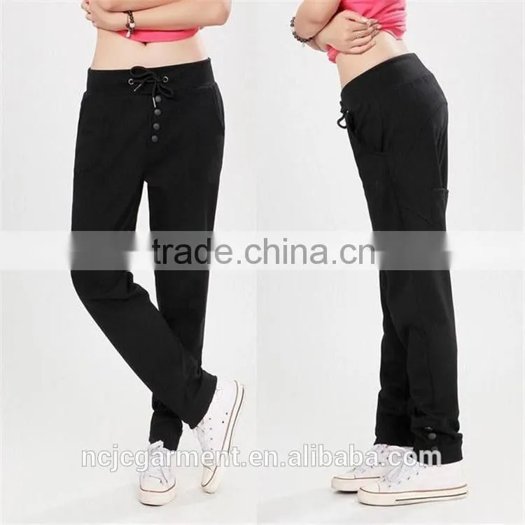 Custom wholesale women's cotton sport pants