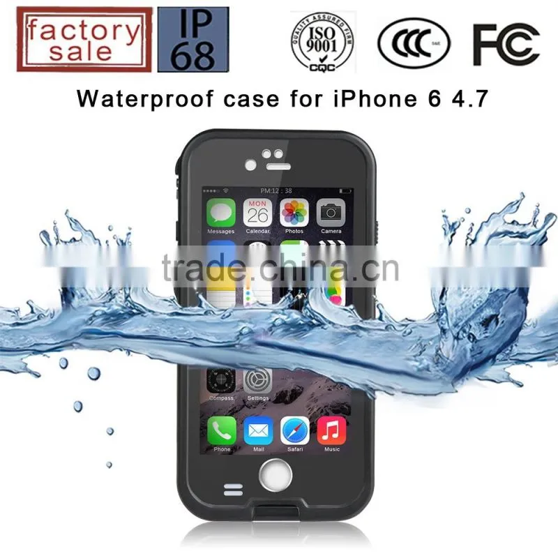 manufacture waterproof case cover for iphone6 plus mult-function