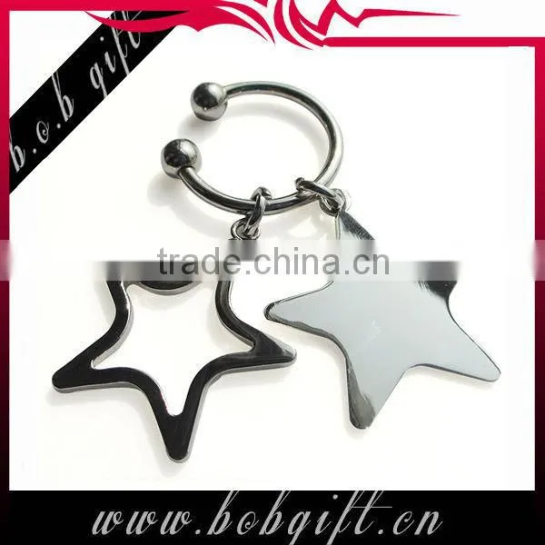beautiful zinc alloy heart keychain/ metal heart keyring
