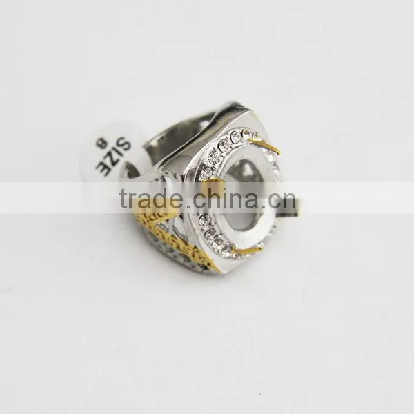 Factory direct wholesale high quality fashion men's stainless steel ring with stone