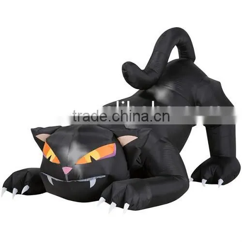 Giant Inflatable Black Cat for Halloween Decoration