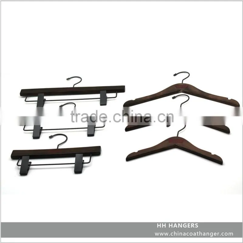 Wooden clamp pants hanger hair extension wood pants skirt hanger