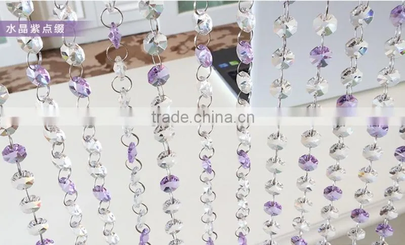 Shinny & clear crystal glass beads for home curtain decoration