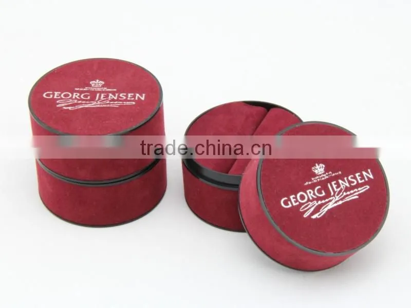 Custom design handmade velvet cover plastic jewelry boxes for ring