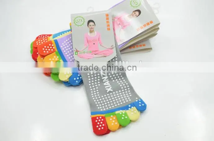 Colorful Toe Socks Five Fingers Cotton Socks Women Yoga Socks 6 Colors