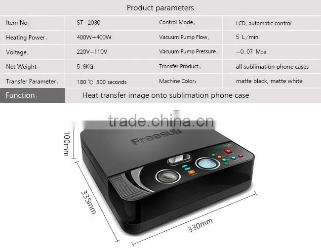 New Designed Mini 3D Sublimation Vacuum Heat Press Machine ST2030 Made in China