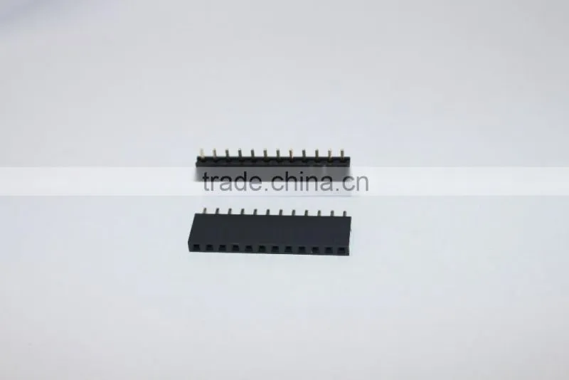 2.54mm single row straight Female header 12 pin