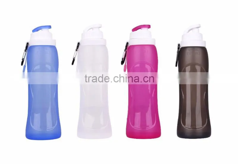 500ml unbreakable silicone sport water bottle