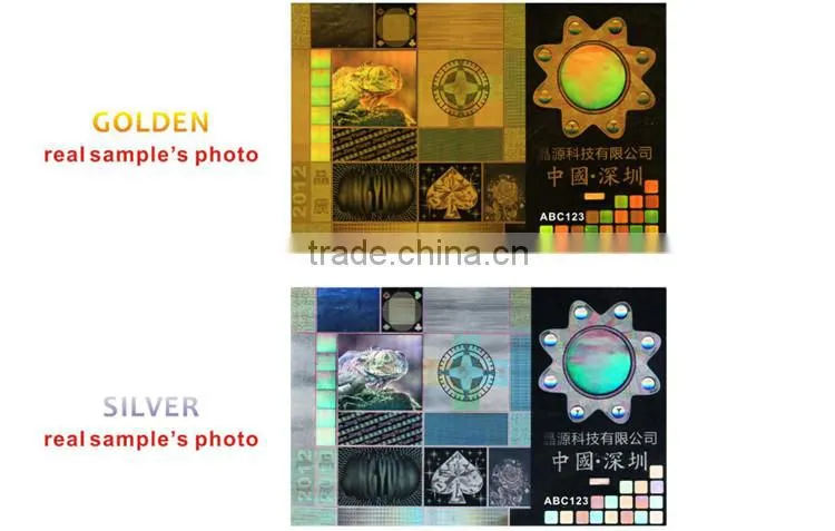 Manufacturer of custom anti-counterfeiting label printing laser hologram label laser auto anti-counterfeiting logo