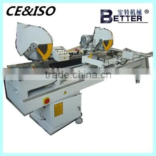 High quality plastic window profile cutting equipment with two head