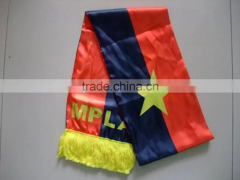 Promotion custom logo soccer scarf