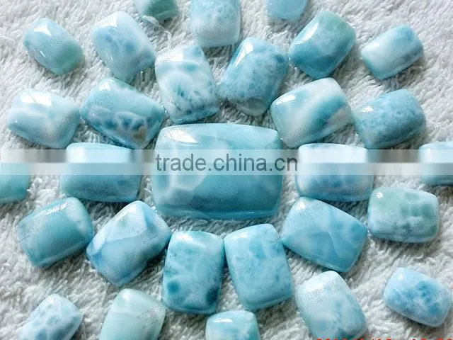 13x18mm larimar stone beads,natural larimar rectangle cabochon