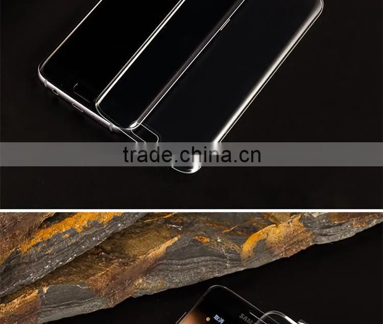 2016 New Full Cover Transparent 3D Curved Glass Screen Protector for Samsung S7