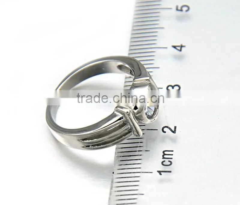 2016 new design ring stainless steel ring articifical stone jewellery for woman