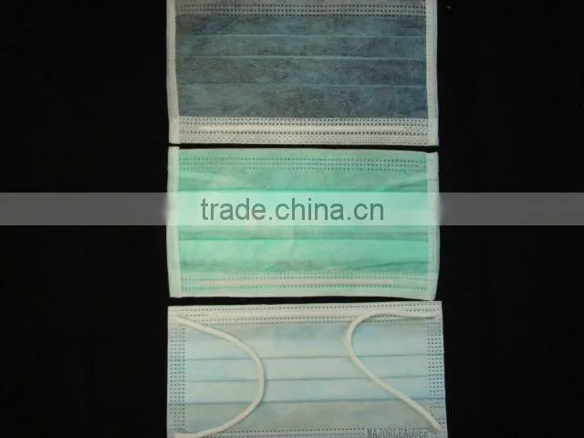 white disposable 2-ply face mask