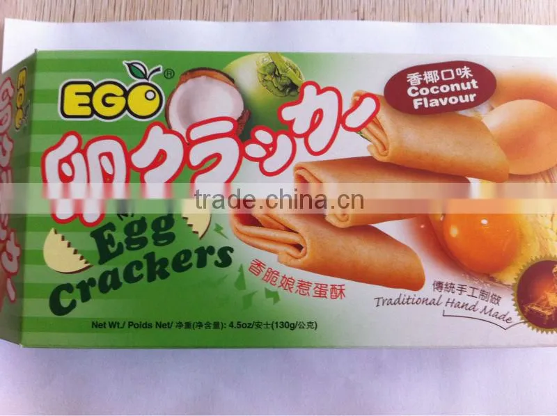 Traditional hand made coconut flavour egg cracker