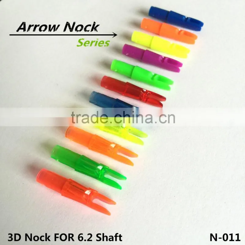 3D arrow nocks for glassfiber arrow and carbon arrow shaft