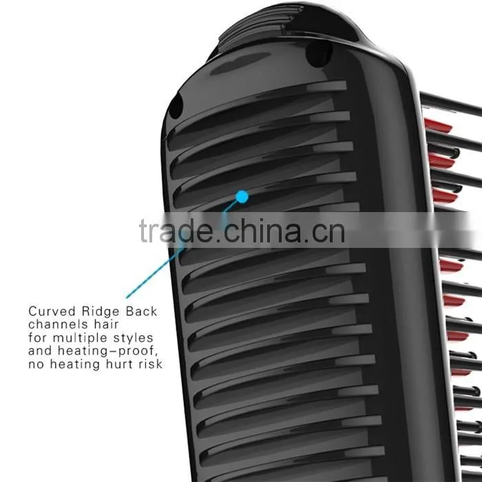 Multi-function hair straightener curler HZ500 PTC heating hair straightener with brush