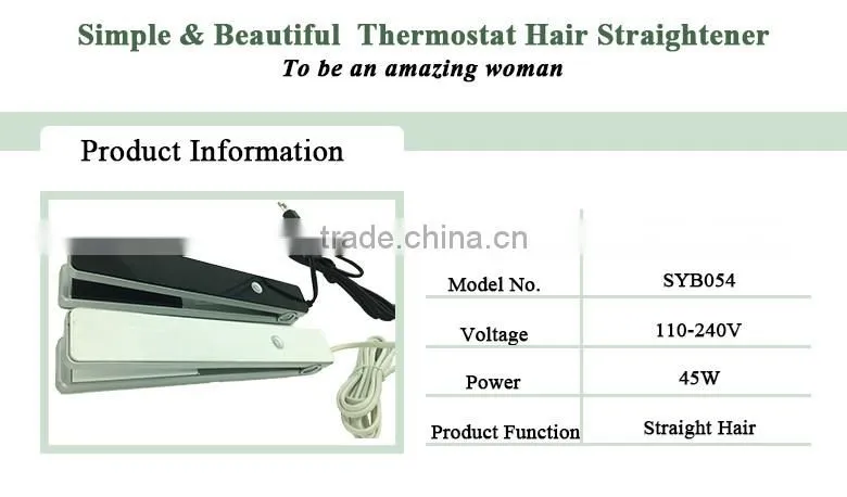 Professional Hot Selling Hair Straightener PTC fast heating convinent travel hair tools