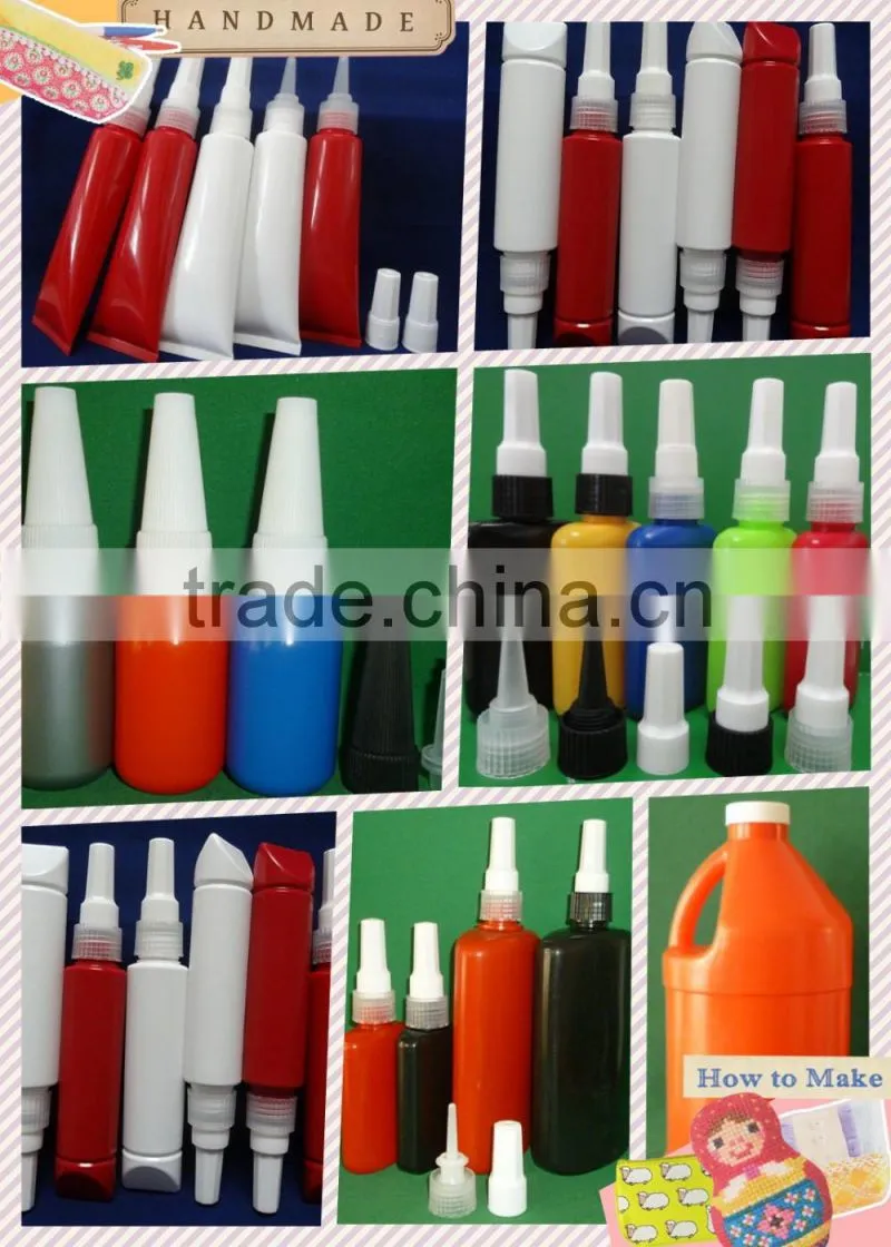 10g,20g,50g,100g empty plastic super glue bottle with metal pin cap made in China