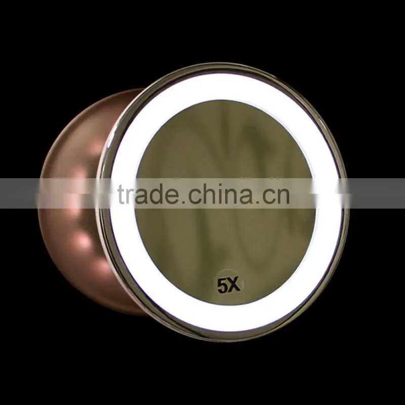 led light magnifying cosmetic mirror/led light makeup mirror/compact mirror for men