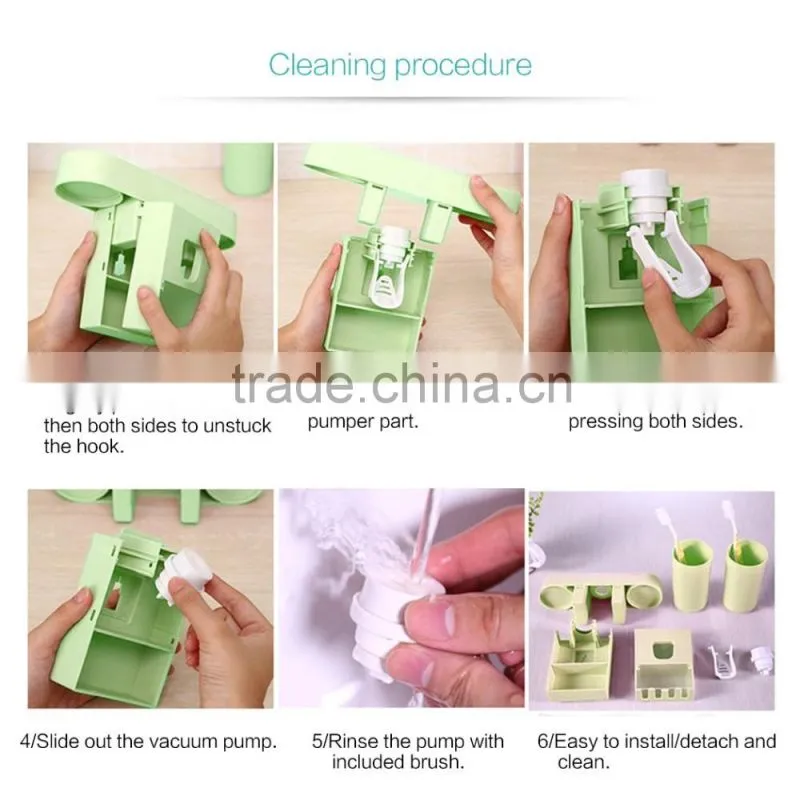 Toothbrush holder and toothpaste dispenser