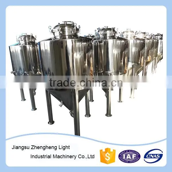304,316L Stainless steel 3 Barrel Jacketed Conical Fermenter with Top Manway