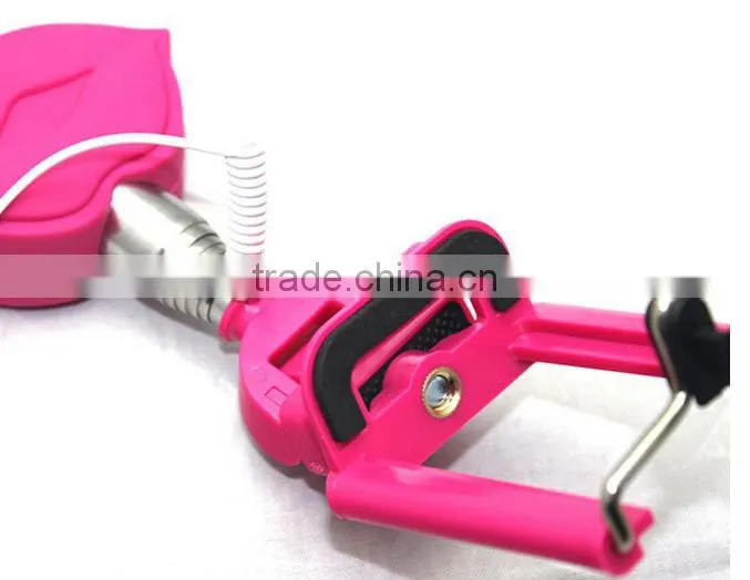 Lip Shaped Foldable Selfie Stick