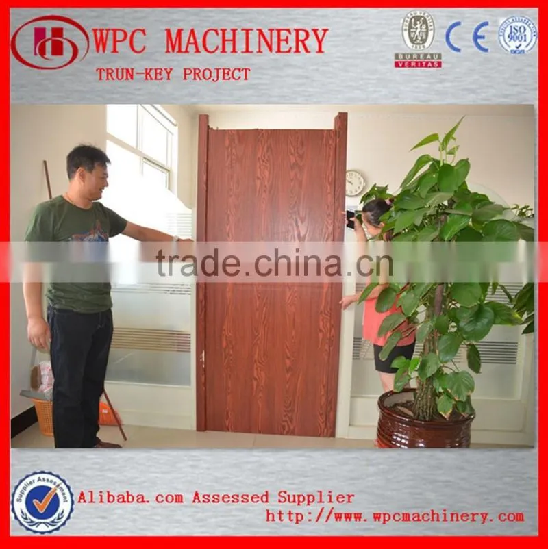 pvc wpc door making machine with price / door turnkey project high quality