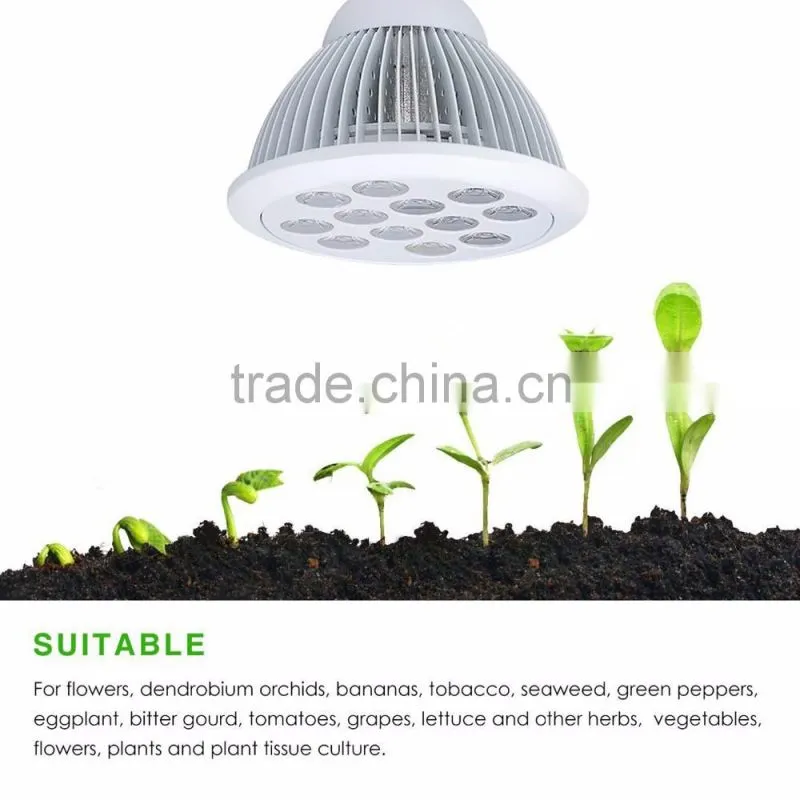 plant bulb 12w led grow light red blue 3 bands E27 Par38 led grow light