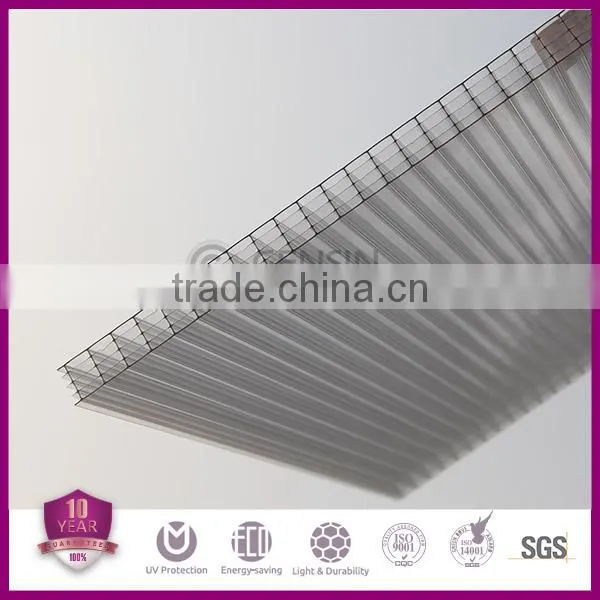 8/10/12mm 5-layer polycarbonate sheet manufacturered in China