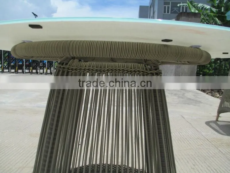 F- CF1225 outdoor garden beautiful furniture round rattan coffee shop table and chair