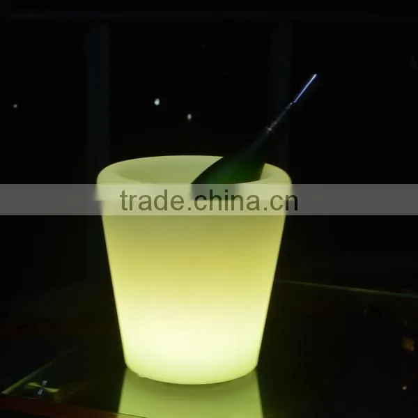 BSCI led champagne ice bucket with white led lighting