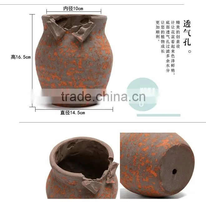 Wholesale retro do the old red ceramic outdoor planters