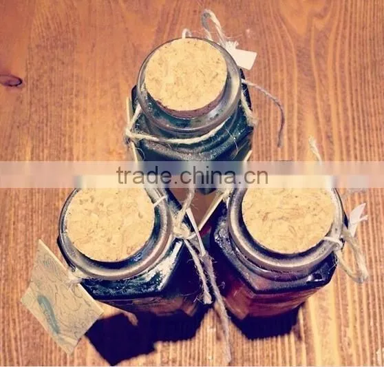 New shape juice glass bottle with cork lid special shape glass bottle square glass bottle with cork