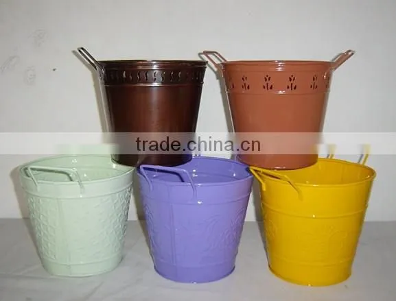 HOT SELLING CHEAP IRON BUCKETS IN ASSORTED COLORS