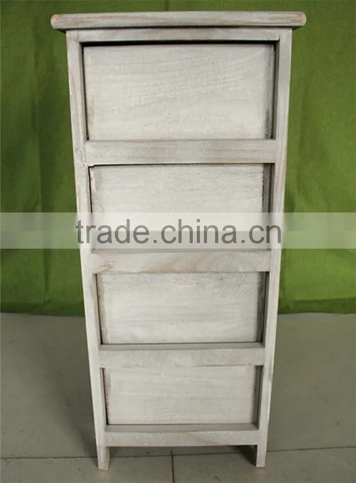 Unfinished solid bright white color wooden furniture for 4 hole