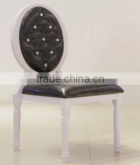 wholesale elegant oval back louis stackable aluminum banquet chair with crystal buttons LQ-B999A