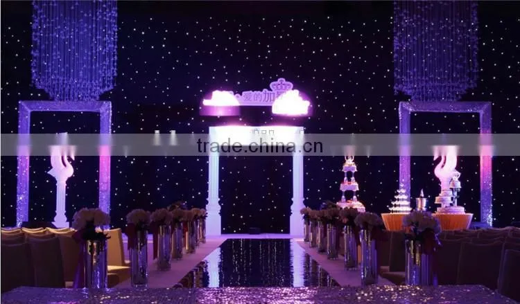 Wedding decoration star curtain with fireproof velvet cloth