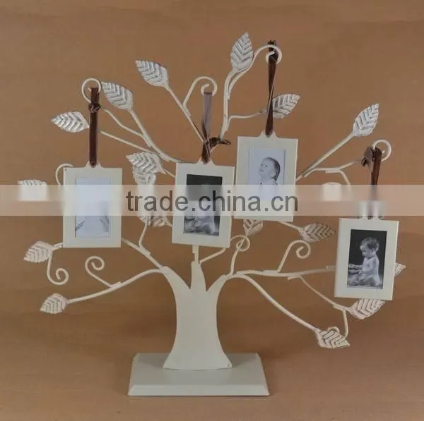 Metal family tree photo frame
