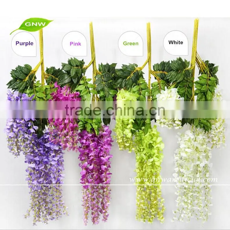 GNW FLV03-1 artificial wisteria flower making for wholesale decorative wedding