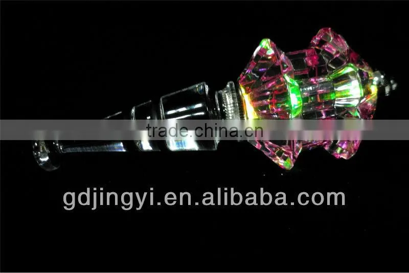 2014 gem shaped plastic wine bottle stoppers with LED lights