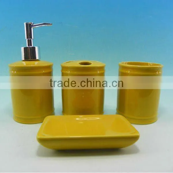 2012 hot sale Ivory 4pcs ceramic sanitary ware